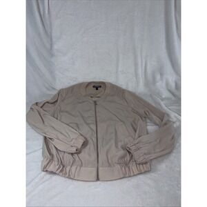 Express Lightweight Blush Pink Full-Zip Bomber Jacket Sm Y2K Lightweight Layer